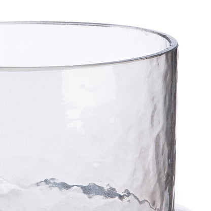 Βάζο "Levels" Γυάλινο Γκρι 16.5x14.5x16.5