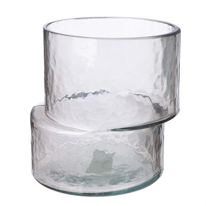 Βάζο "Levels" Γυάλινο Γκρι 16.5x14.5x16.5