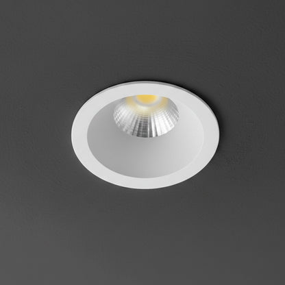 DOT KLV-101-0304 Recessed Downlight LED Spotlight 5W 650lm 38° AC 220-240V IP20 Natural White 4500K - Bridgelux COB Chip & TÜV SÜD Driver - Matte White - L4 x W4 x H5.9 / D3.5
