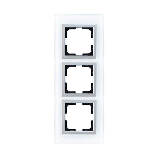 ΠΛΑΙΣΙΟ 3 ΘΕΣΕΩΝ ΛΕΥΚΟ ΓΥΑΛΙ