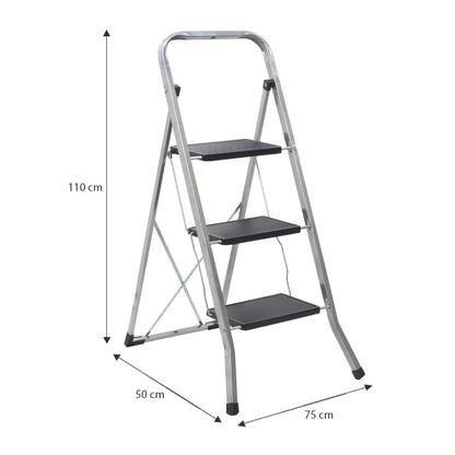 Σκαλοσκαμπό Μεταλλικό 3 Σκαλιών 70εκ
