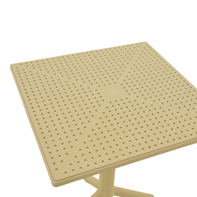 Τραπέζι Groovy PP Διάτρητο Cappuccino 60x60x76