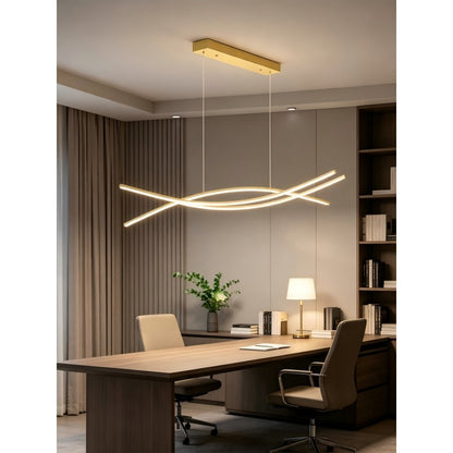 Gold LED Light Fixture 3CCT Dimmable by Remote Control 48W 4400lm