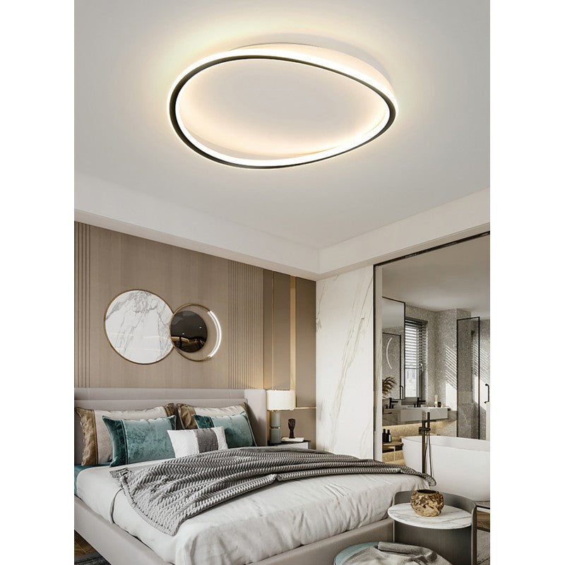 Black LED Ceiling Light 3CCT Dimmable by Remote Control 42W 3800lm