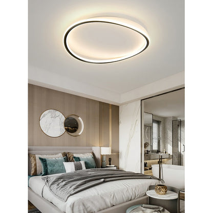 Black LED Ceiling Light 3CCT Dimmable by Remote Control 42W 3800lm