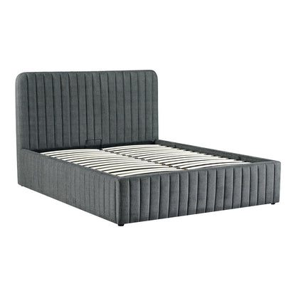 Κρεβάτι Διπλό Zilin Ύφασμα Ανθρακί-Beige 160x200εκ