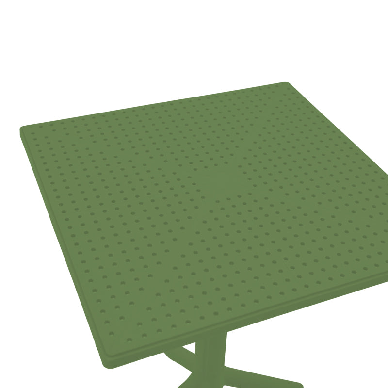 Τραπέζι Groovy PP Διάτρητο Σκούρο Πράσινο 60x60x76