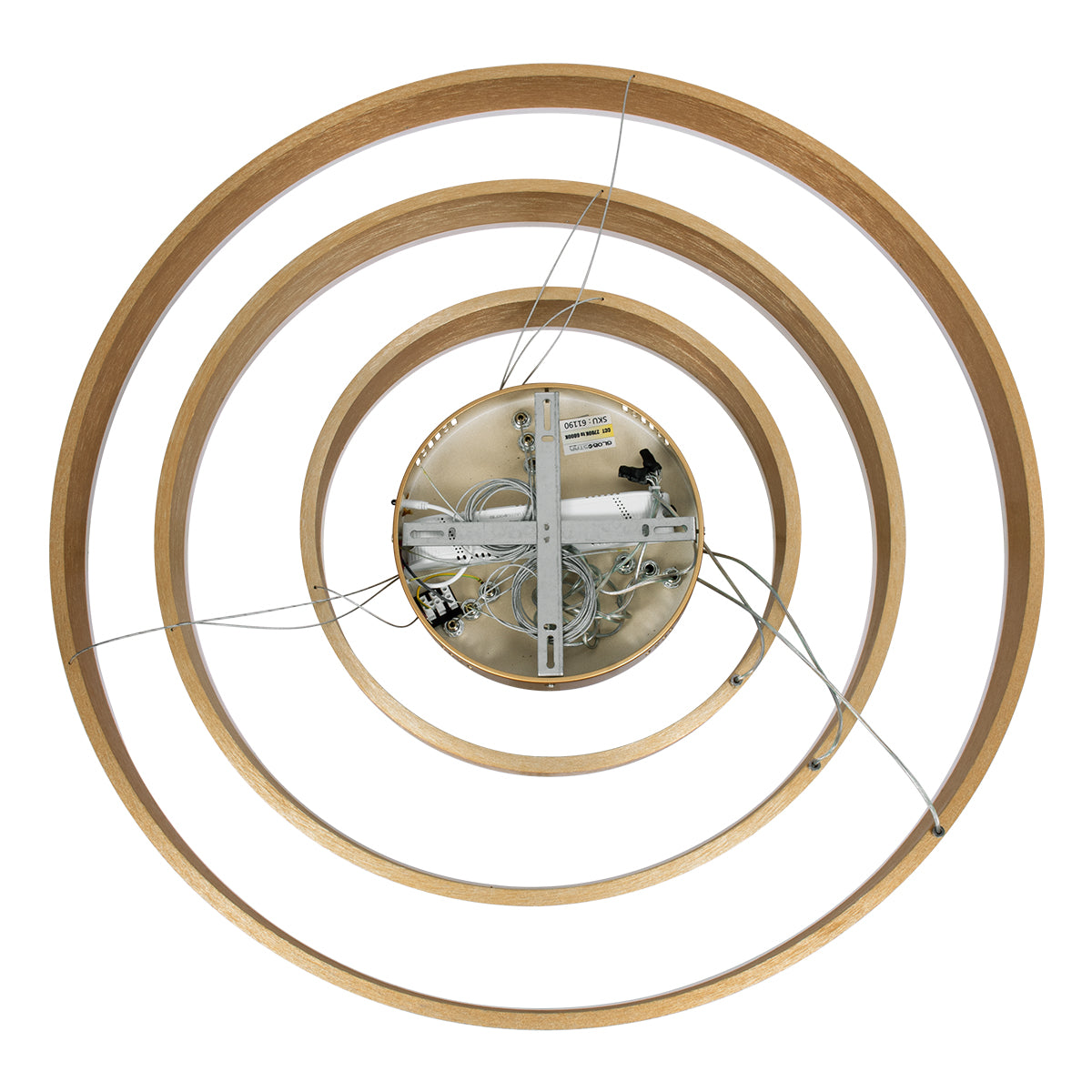 VENOM TRIO 61190-DECO Κρεμαστό Φωτιστικό Δαχτυλίδι-Κύκλος LED CCT 120W 14158lm 120° AC 220-240V - Εναλλαγή Φωτισμού μέσω Τηλεχειριστηρίου All In One Ψυχρό 6000K+Φυσικό 4500K+Θερμό 2700K Dimmable Φ40+60+80cm - Χρυσό Βούρτσας