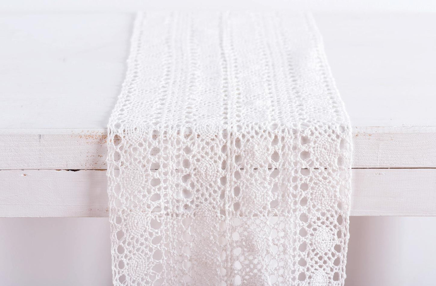 Δαντέλα Βαμβακερή “2 Μάτια” 23x250εκ Λευκό