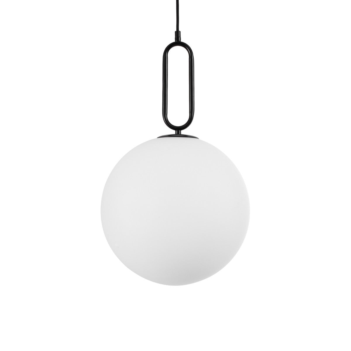 BELLISSIMO KLV-101-0374 Κρεμαστό Φωτιστικό Οροφής για Λάμπα με Ντουί E27 AC 220-240V IP20 - Μαύρο Ματ & Λευκό - Μ30 x Π30 x Υ52