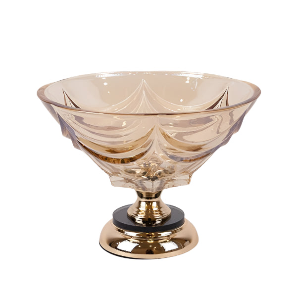 ΤΟΥΡΤΙΕΡΑ ΜΕΤΑΛΛΙΚΗ ΜΕ ΓΥΑΛΙ ΧΡΥΣΗ 29x29x13