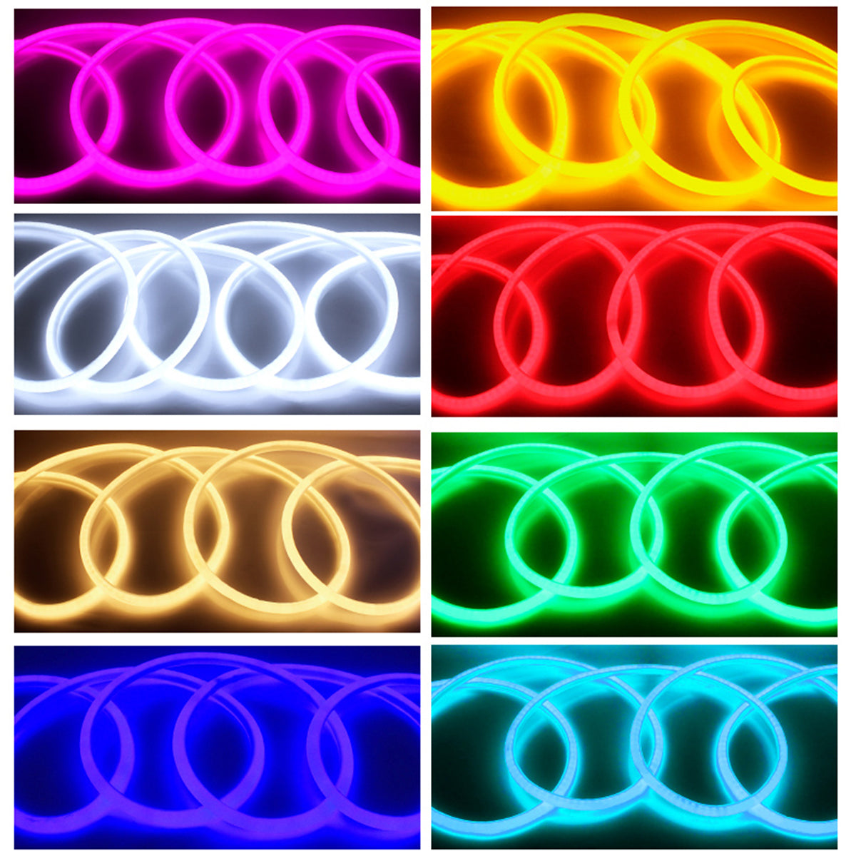 70581 TUBE 360° Degree Neon Flex Epistar LED SMD 2835 1m 12W/m 120LED/m 1284lm/m 360° DC 24V Αδιάβροχη IP68 Φυσικό Λευκό 4500K Dimmable