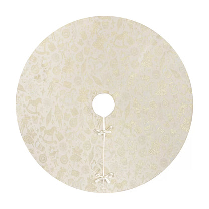 Ποδιά Δέντρου Ζακάρ Καρυοθραύστης με Χρυσό Λούρεξ 90εκ