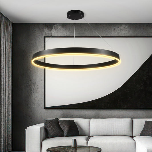 VENOM KLV-101-0193 Κρεμαστό Φωτιστικό Οροφής LED 75W 7500lm 120° AC 220-240V IP20 Ρυθμιζόμενο Λευκό CCT με Χειριστήριο από 2700K έως 6000K Dimmable - Lumileds SMD Chip - Μαύρο Ματ - Μ100 x Π100 x Υ6.5