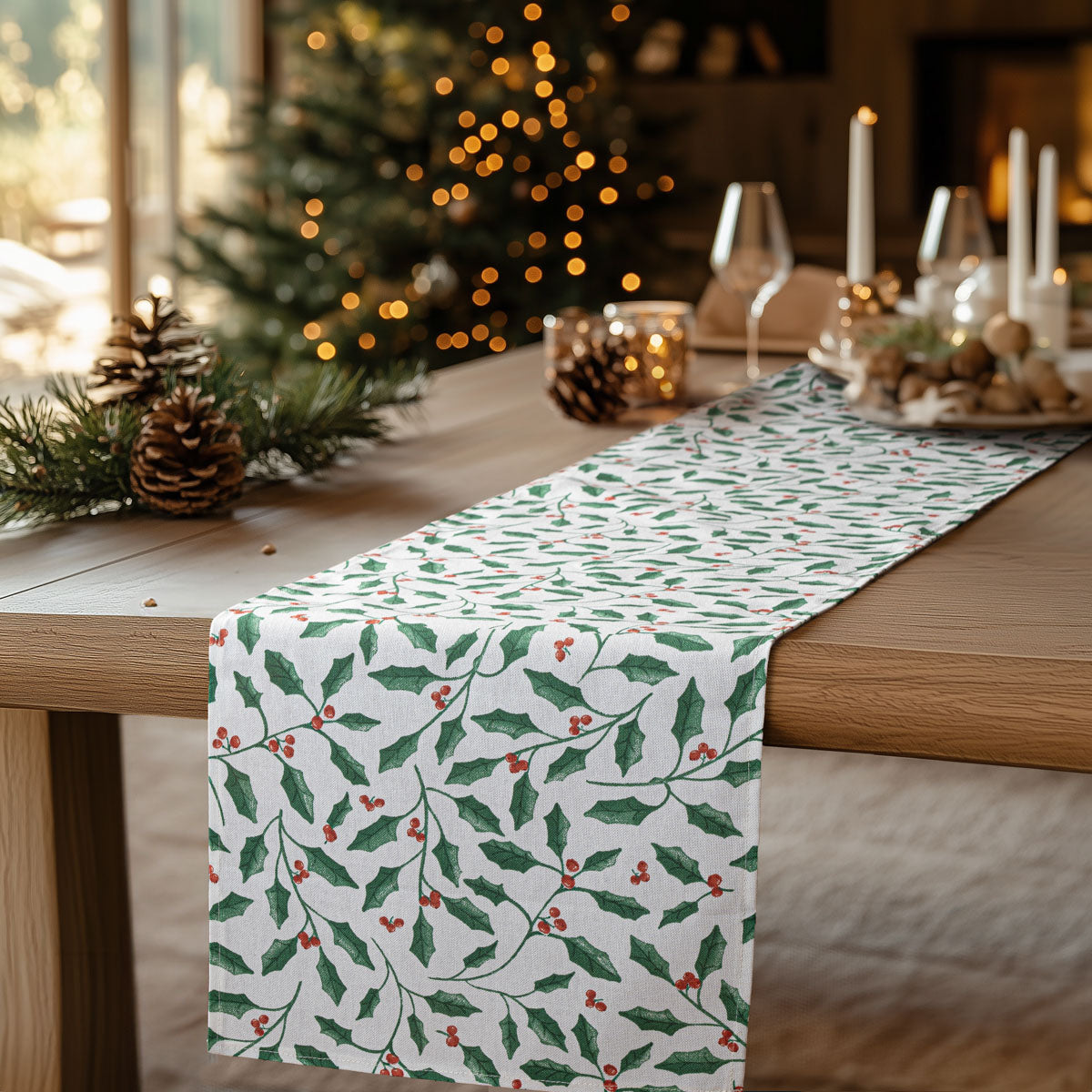 Ράννερ Holly Branch Xmas 32x150εκ