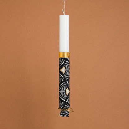 Λαμπάδα Στολισμένη Στόφα Scale Wave σε Συσκευασία Δώρου