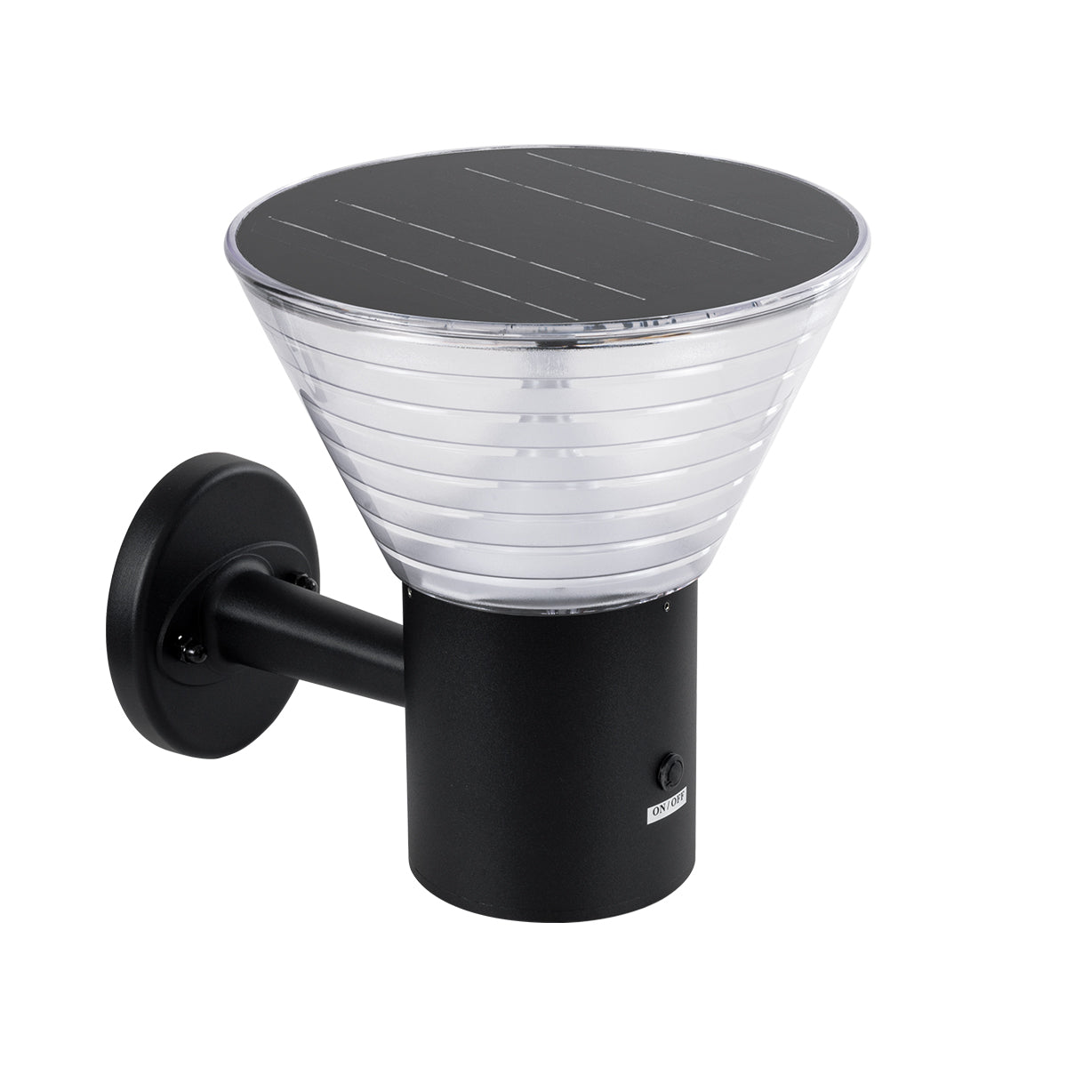 VEGGIE 90530 Φωτιστικό Κολωνάκι Κήπου LED 10W 330lm 120° με Ενσωματωμένο Φωτοβολταϊκό Panel 6V 2W & Επαναφορτιζόμενη Μπαταρία Li-ion 3.2V 1800mAh με Αισθητήρα Ημέρας-Νύχτας Αδιάβροχο IP65 Ψυχρό Λευκό 6000K - Γκρι Ανθρακί - Μ23 x Π30 x Υ25cm