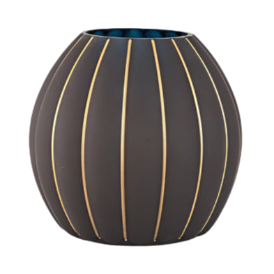 ΓΥΑΛΙΝΟ ΒΑΖΟ ΜΕ ΧΡΥΣΕΣ ΓΡΑΜΜΕΣ 22x22x11