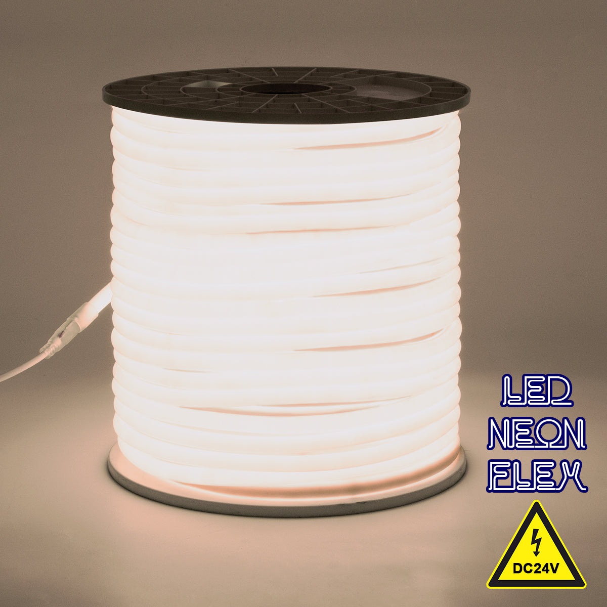 70581 TUBE 360° Degree Neon Flex Epistar LED SMD 2835 1m 12W/m 120LED/m 1284lm/m 360° DC 24V Αδιάβροχη IP68 Φυσικό Λευκό 4500K Dimmable