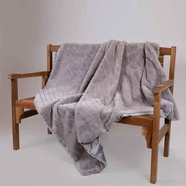 ΓΟΥΝΙΝΗ ΔΙΑΚΟΣΜΗΤΙΚΗ ΚΟΥΒΕΡΤΑ ΚΑΝΑΠΕ ΓΚΡΙ 140x160εκ