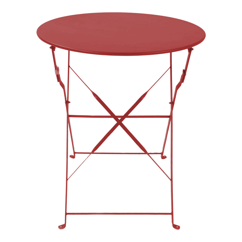 Τραπεζαρία Bistro Σετ 3 Τεμ Μεταλλική Αναδιπλούμενη σε Terracotta Απόχρωση Φ60x71