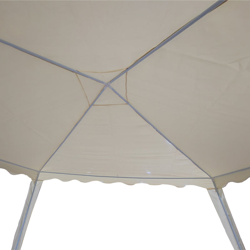 Κιόσκι Gazebo Μεταλλικός Σκελετός - Ύφασμα Μπεζ 300x300εκ