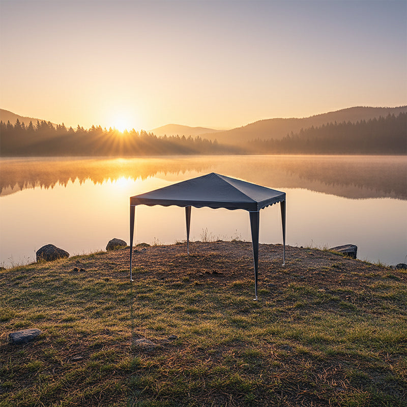 Κιόσκι Gazebo Μεταλλικός Σκελετός - Ύφασμα Ανθρακί 300x300εκ