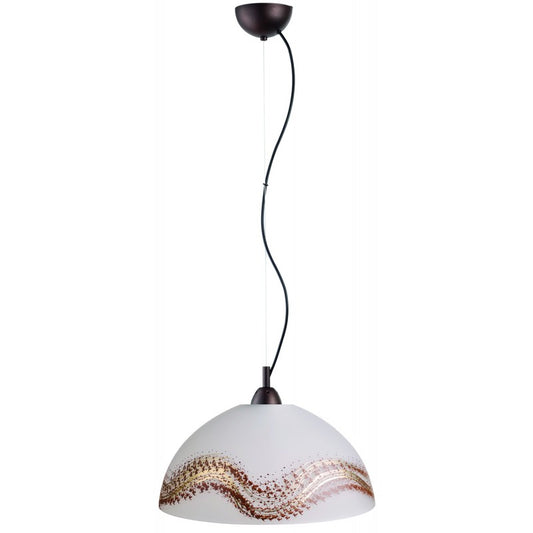 Φωτιστικό Μονόφωτο Γυαλί Καφέ/Χρυσό Ε27 Φ36