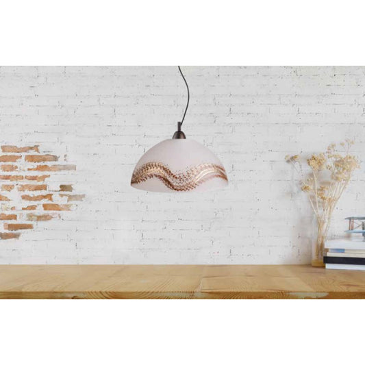 Φωτιστικό Μονόφωτο Γυαλί Καφέ/Χρυσό Ε27 Φ36