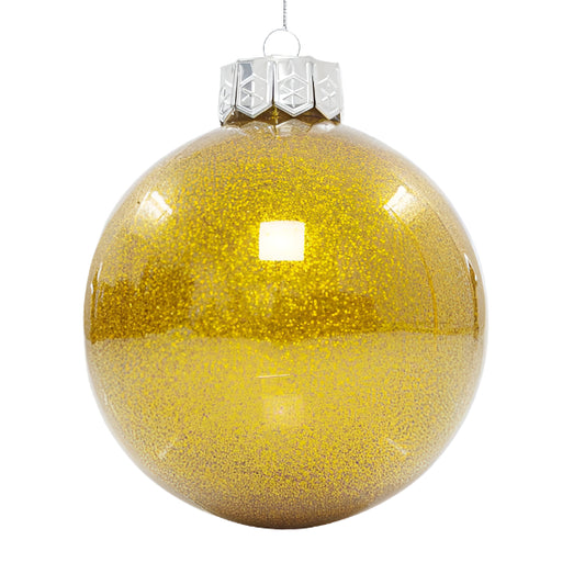 ΜΠΑΛΑ ΠΛΑΣΤΙΚΗ PET ΣΑΜΠΑΝΙ ΓΥΑΛΙΣΤΕΡΗ ΜΕ GLITTER ΣΕΤ 2 ΤΜΧ 13εκ