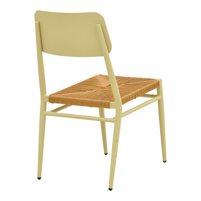 Καρέκλα Giardino Στοιβαζόμενη Αλουμίνιο σε Μπεζ - PE Rattan σε Φυσική Απόχρωση 45x56x82