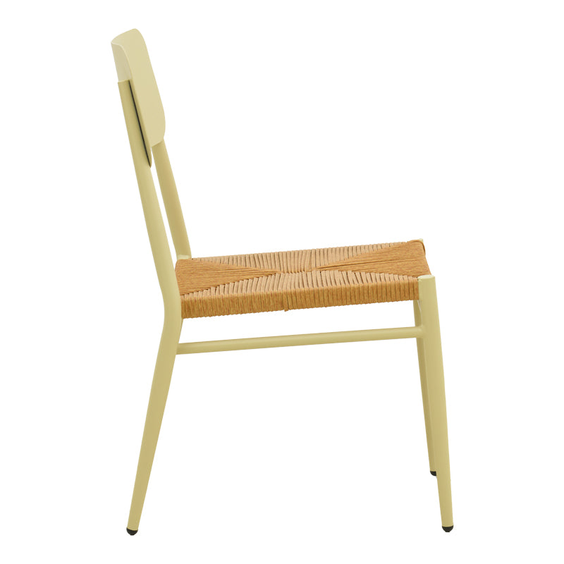 Καρέκλα Giardino Στοιβαζόμενη Αλουμίνιο σε Μπεζ - PE Rattan σε Φυσική Απόχρωση 45x56x82