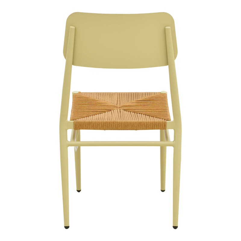 Καρέκλα Giardino Στοιβαζόμενη Αλουμίνιο σε Μπεζ - PE Rattan σε Φυσική Απόχρωση 45x56x82