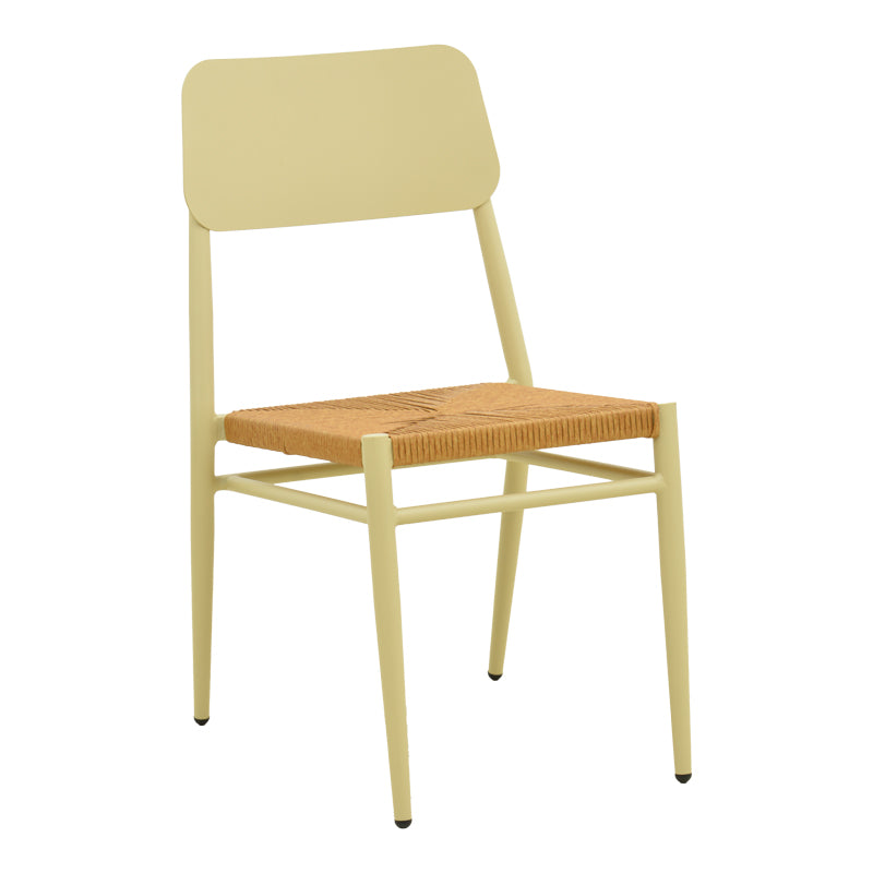 Καρέκλα Giardino Στοιβαζόμενη Αλουμίνιο σε Μπεζ - PE Rattan σε Φυσική Απόχρωση 45x56x82