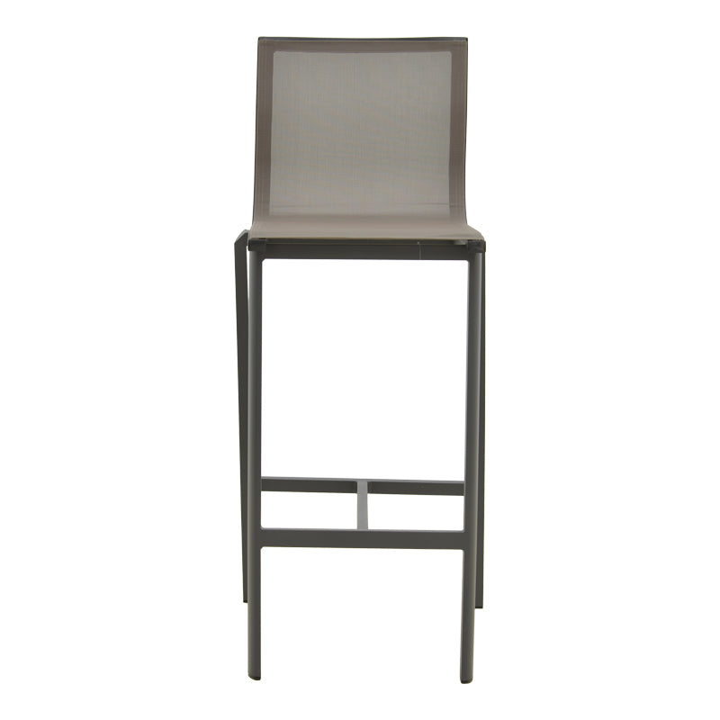 Σκαμπό Μπαρ Melina Στοιβαζόμενη Αλουμίνιο σε Ανθρακί - Textline σε Γκρι Απόχρωση 45x49x115