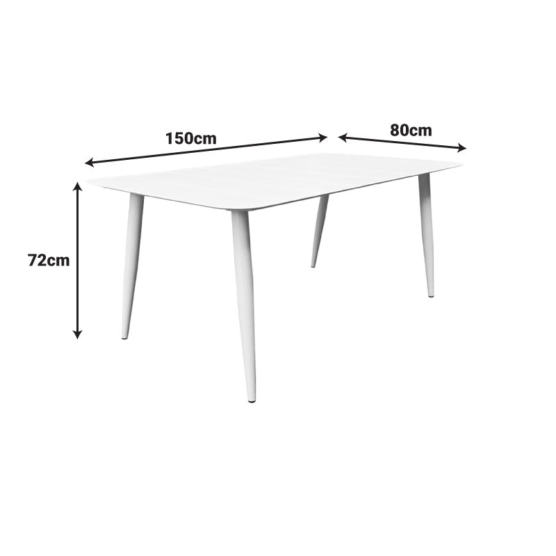 Τραπέζι Vista Αλουμίνιο σε Μπεζ Απόχρωση 150x80x72