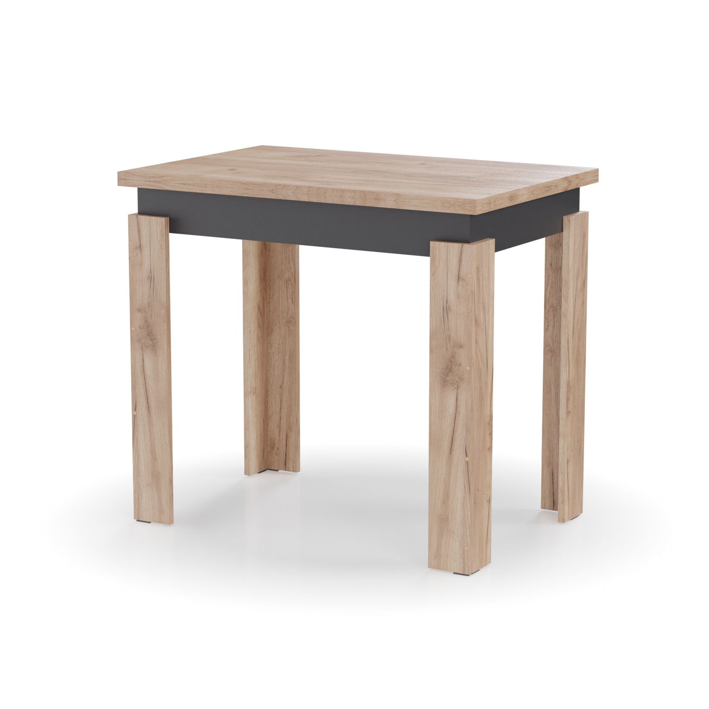 Τραπέζι Επεκτεινόμενο Κουζίνας Family Χρυσό Δρυς-Ανθρακί 90x60x77