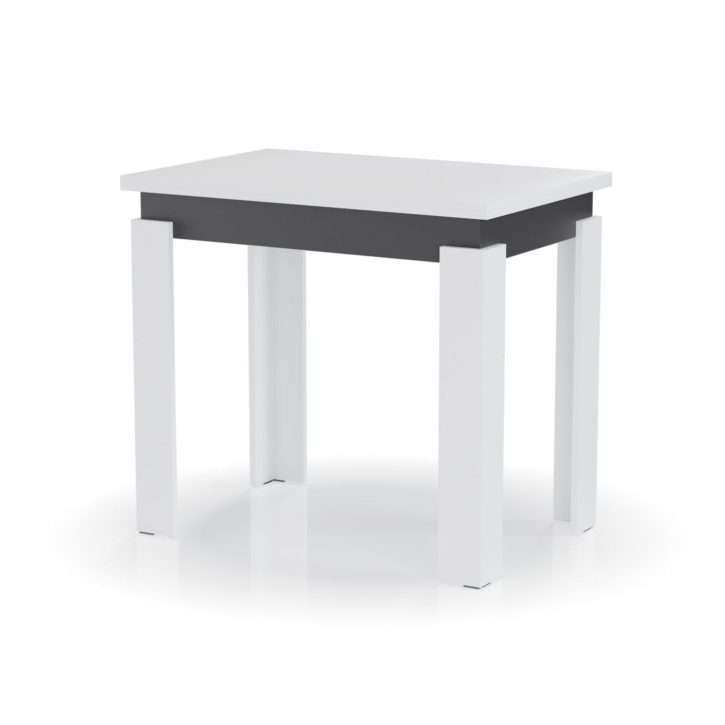 Τραπέζι Επεκτεινόμενο Κουζίνας Family Λευκό-Ανθρακί 90x60x77