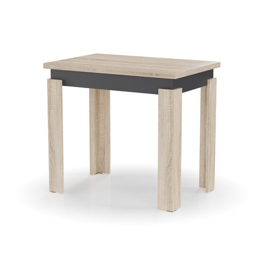 Τραπέζι Επεκτεινόμενο Κουζίνας Family Σονόμα-Ανθρακί 90x60x77