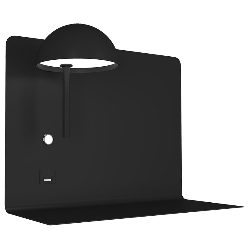 Φωτιστικό Τοίχου LED 3W 3000K Μαύρο 30x16.5x22.5