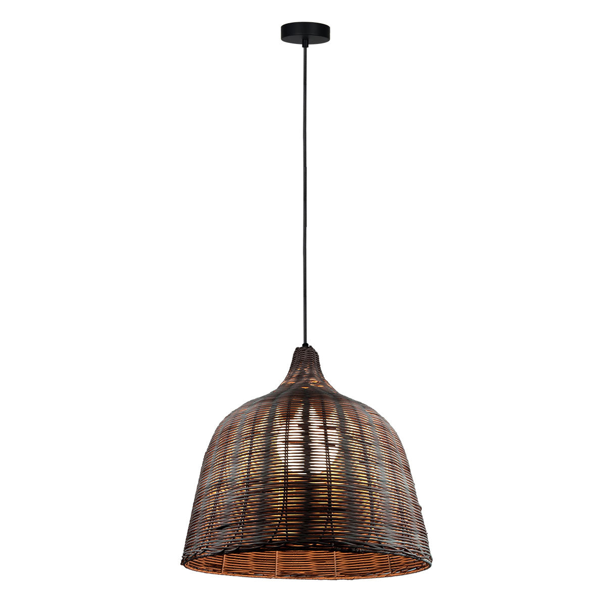 Κρεμαστό Μονόφωτο Φωτιστικό Ψάθα Ε27 Φ45x100