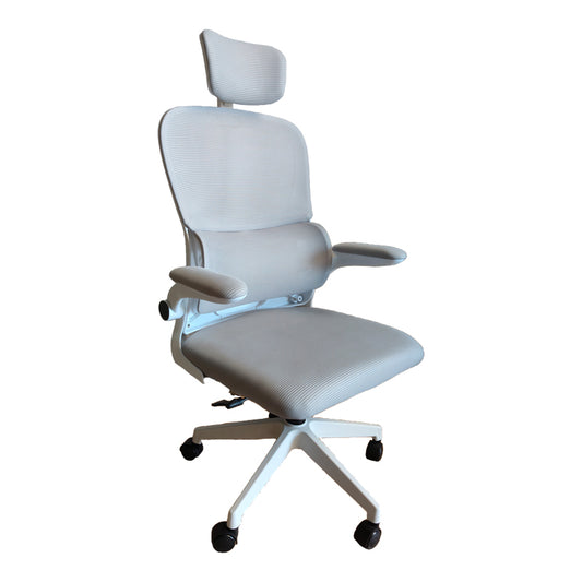 Καρέκλα Γραφείου Recko Ύφασμα Mesh σε Γκρι Απόχρωση 56x62x116-125