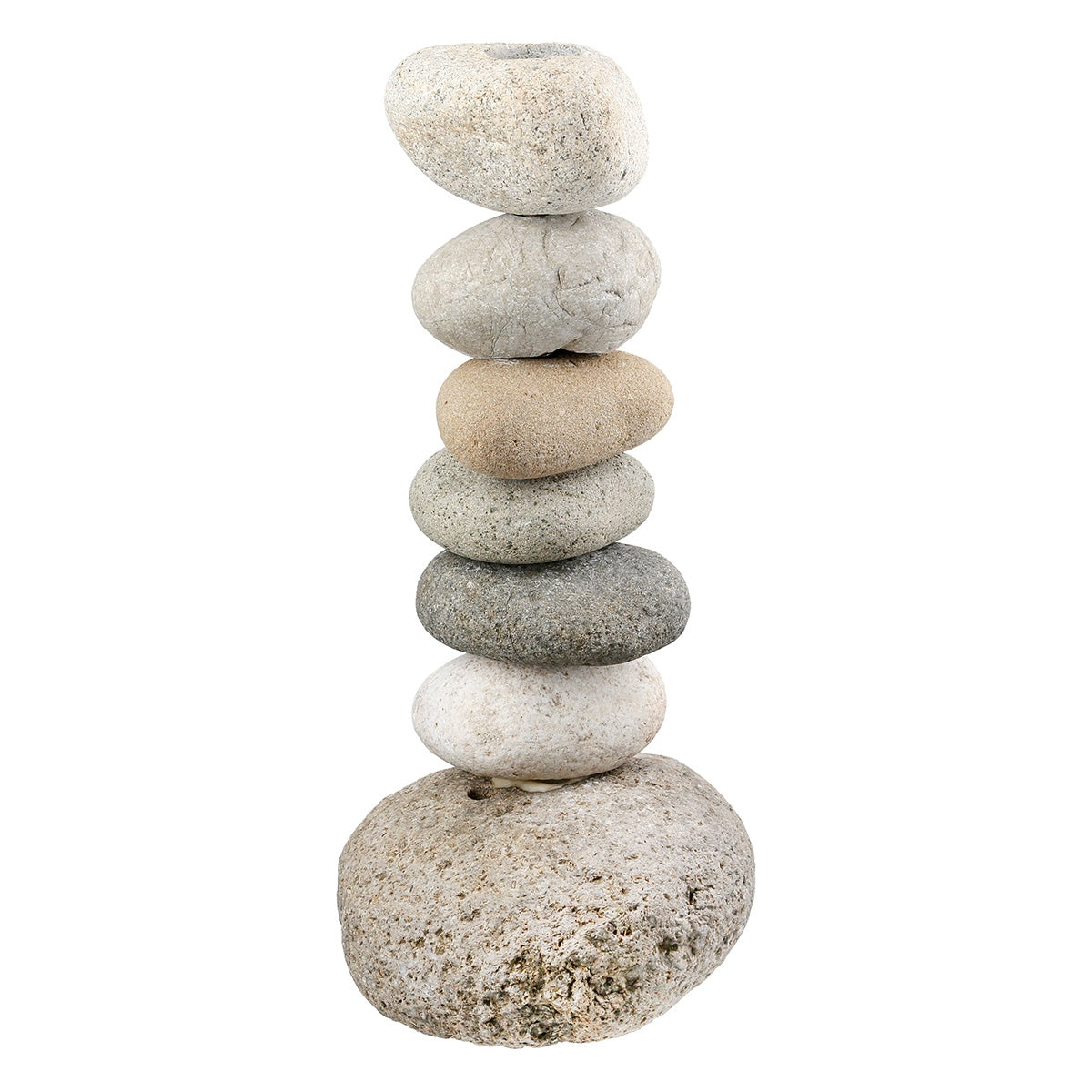 Κηροπήγιο Φυσική Πέτρα Γκρι Φυσικά Χρώματα 11x9x23