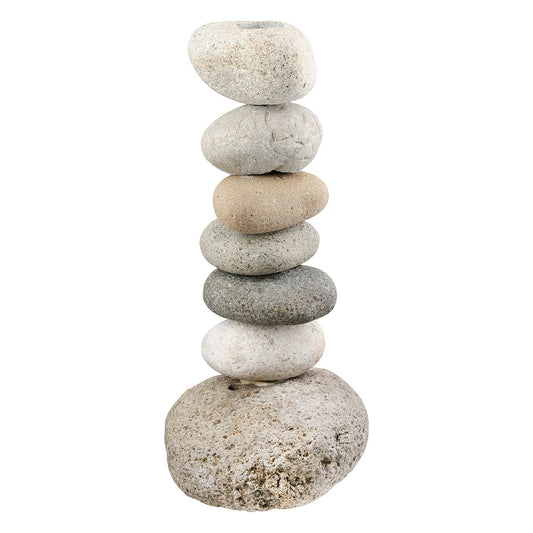 Κηροπήγιο Φυσική Πέτρα Γκρι Φυσικά Χρώματα 11x9x23