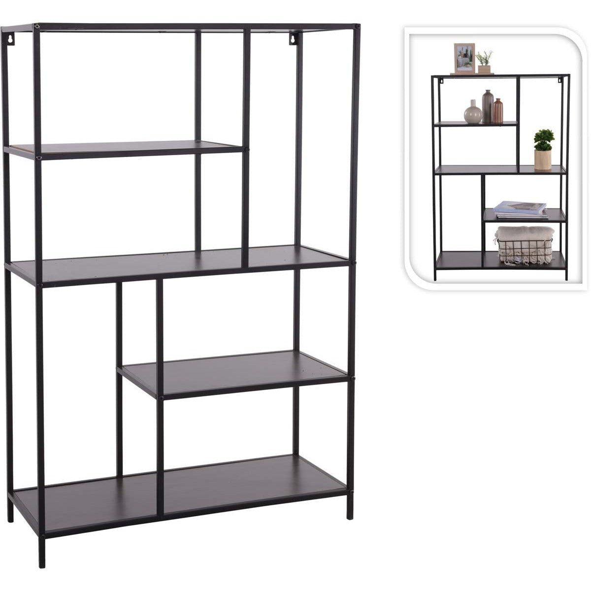 Ραφιέρα από Μέταλλο & MDF 76x30x116