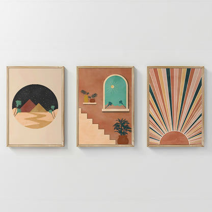 Πίνακας Venven Τρίπτυχος με Ψηφιακή Εκτύπωση και Πλαίσιο 33x1.5x48