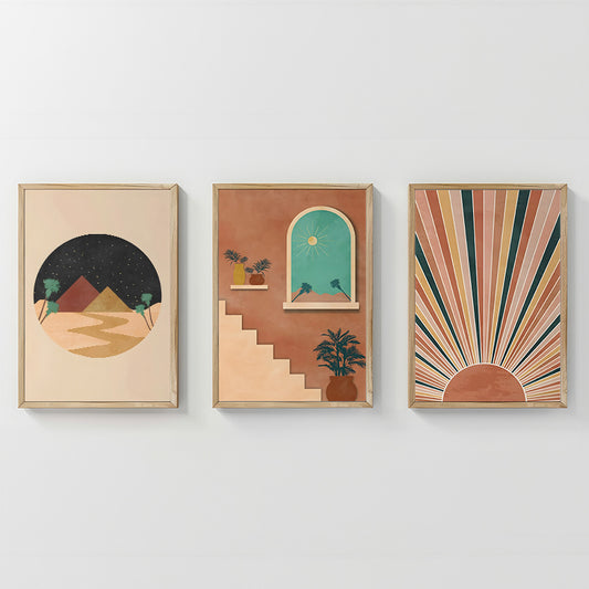 Πίνακας Venven Τρίπτυχος με Ψηφιακή Εκτύπωση και Πλαίσιο 33x1.5x48