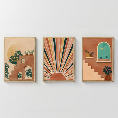 Πίνακας Quesin Τρίπτυχος με Ψηφιακή Εκτύπωση και Πλαίσιο 33x1.5x48