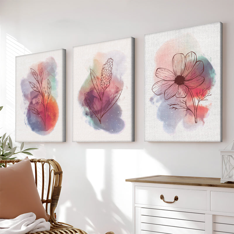 Πίνακας σε Καμβά Nerve Τρίπτυχος με Ψηφιακή Εκτύπωση και Πλαίσιο 50x2x70