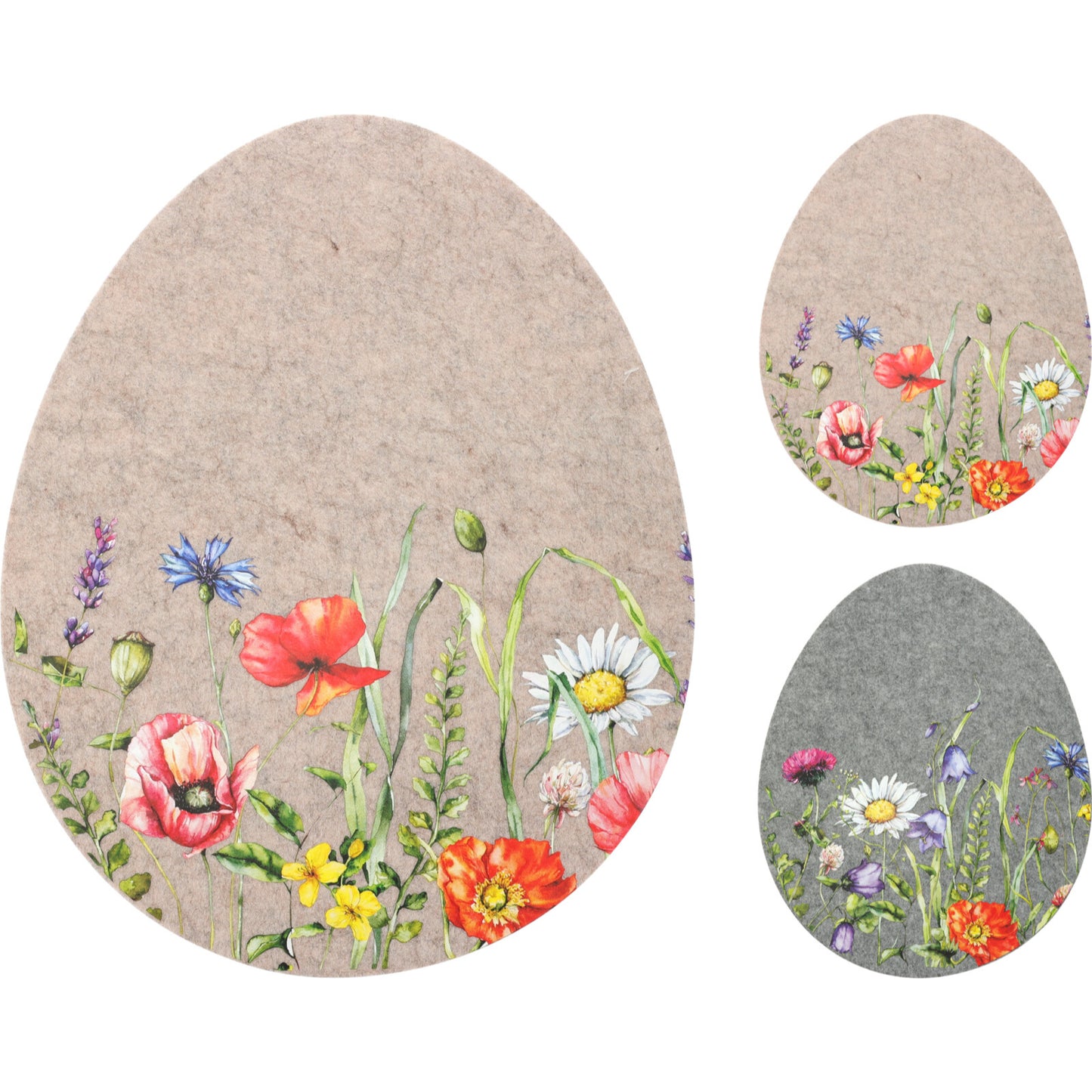 Σουπλά Αυγό από Τσόχα 31x40εκ 2 Σχδ